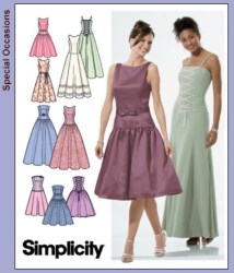 4943 STRAPPY OR NOT LACED FLARE DRESS LENGTHS PATTERN 4-10